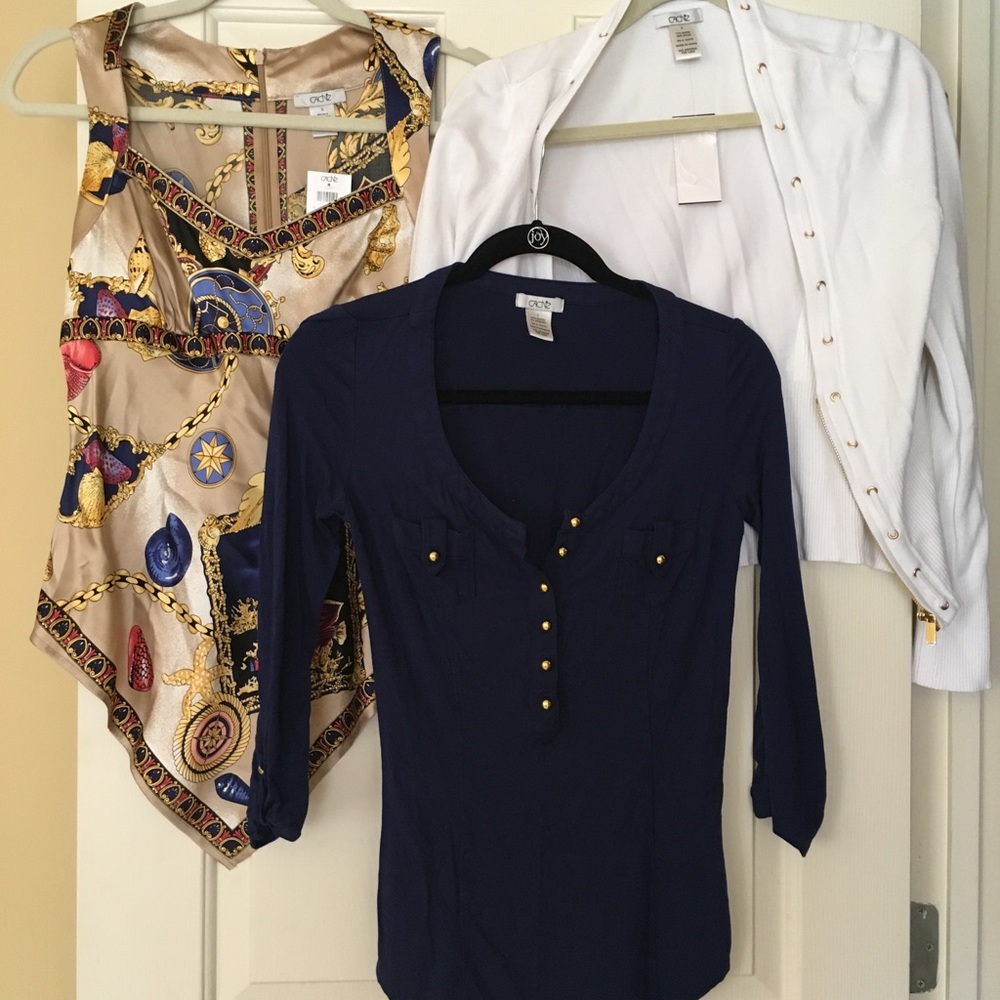 Set of 3 Cachè tops